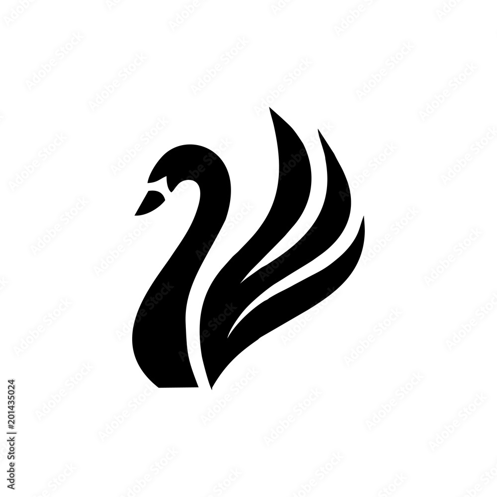 Fototapeta premium swan logo vector