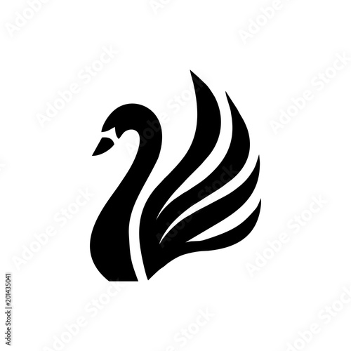 Fototapeta Naklejka Na Ścianę i Meble -  swan logo vector