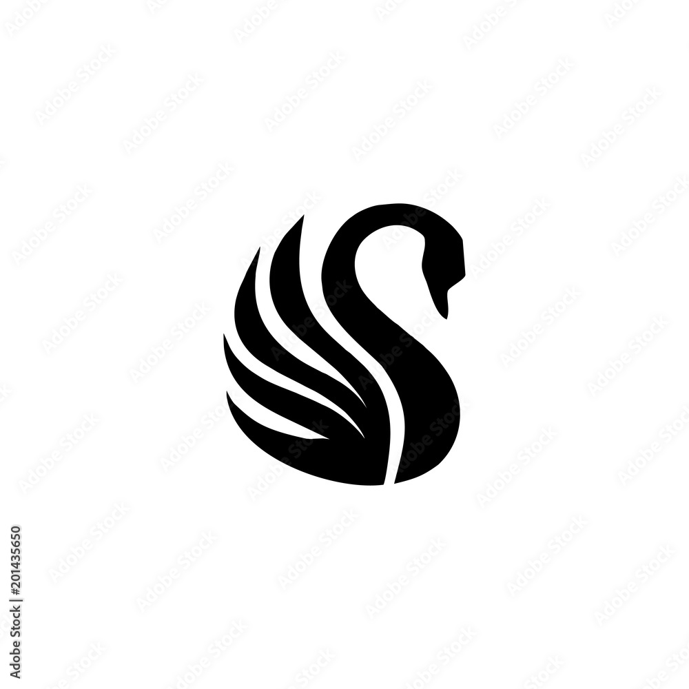 Fototapeta premium swan logo vector