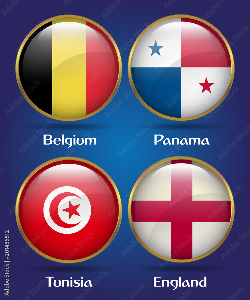 4 Countries Flags Group G for Soccer Championship 4 Countries Flags Group G for Soccer Championship