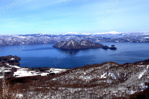 Wallpaper Mural Landscape taken from Hokkaido, lake Toya, and its surroundings from the top of the mountain Torontodigital.ca