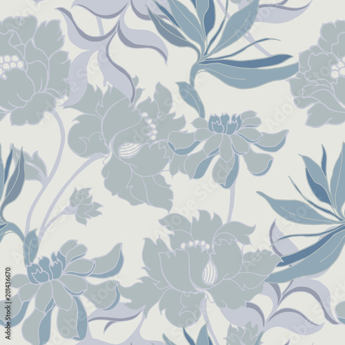Abstract elegance pattern with floral background. © thitiphorn