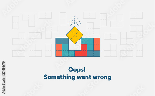 Oops Something went wrong. Error page concept. Vector illustration.