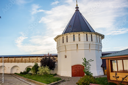 SERPUHOV, RUSSIA - AUGUST 2017: Vysotsky monastery (Vysotskiy monastyr). Orthodox monastery in Serpukhov
 photo