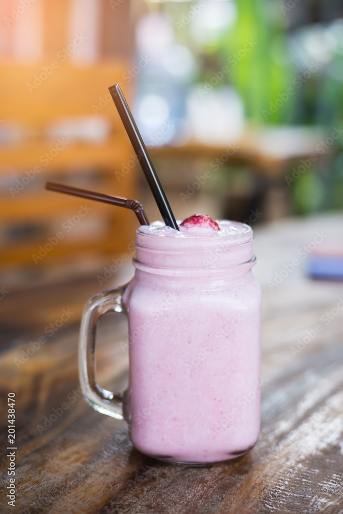 smoothie with strawberries and milk smoothie with strawberries and milk