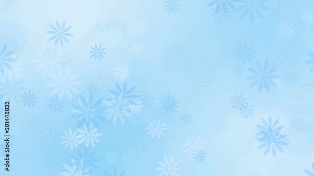 Abstract colorful blue background with flowers Abstract colorful blue background with flowers