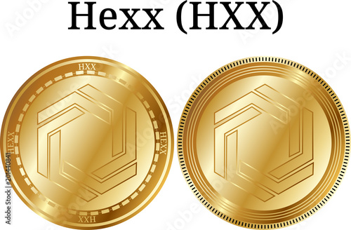 Set of physical golden coin Hexx (HXX)