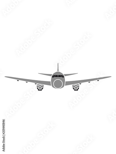 clipart cartoon comic vorne front flugzeug fliegen pilot maschine jumbo jet urlaub ferien reise © Style-o-Mat-Design