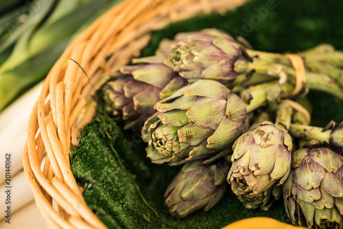 Artichokes for sale in a Bordeaux farmers market