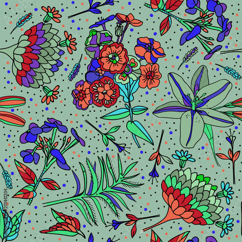 Seamless floral pattern.