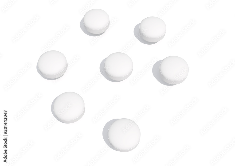 white pill isolated on white background. white pill isolated on white background.