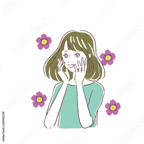 ビューティー　女性のイラスト