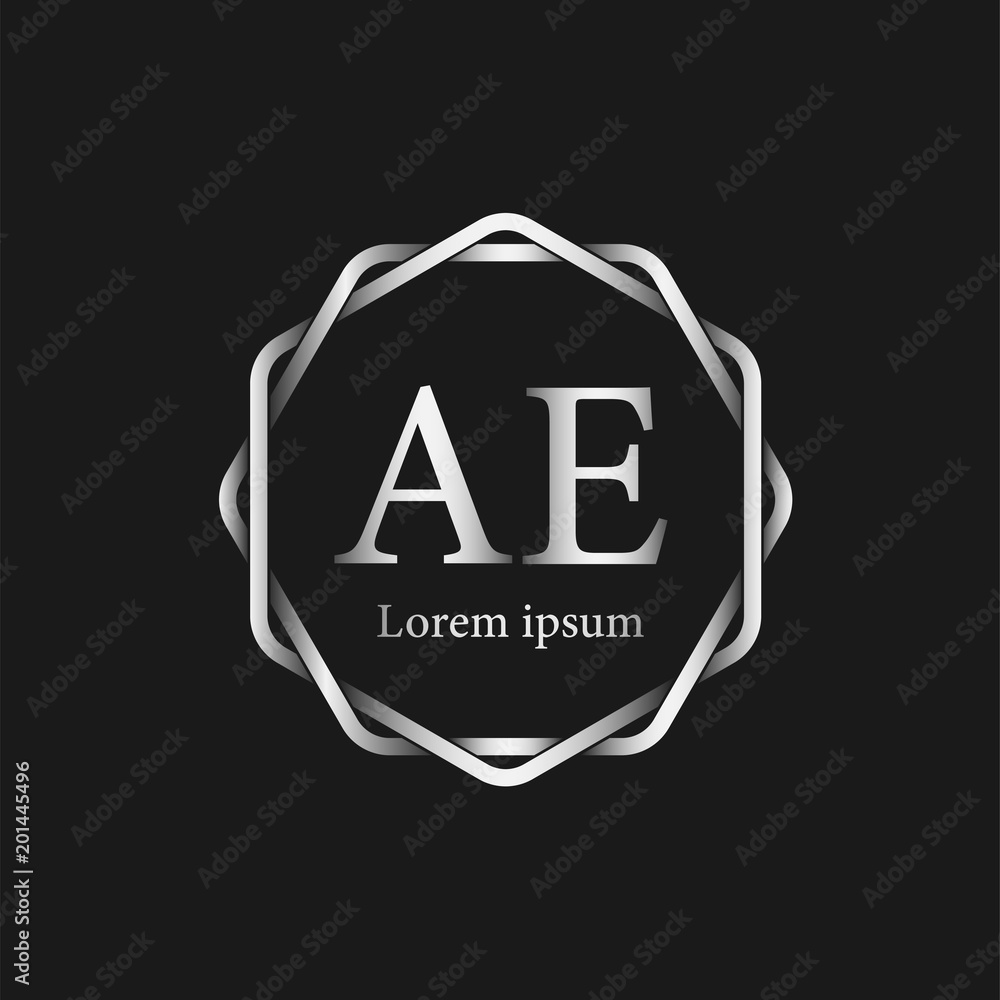 Obraz premium Initial Letter AE Logo Tempalate