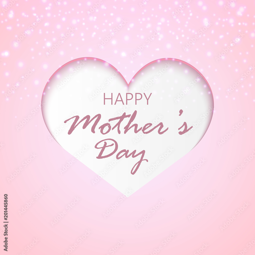 Happy Mother's Day greeting card design. Vector illustration