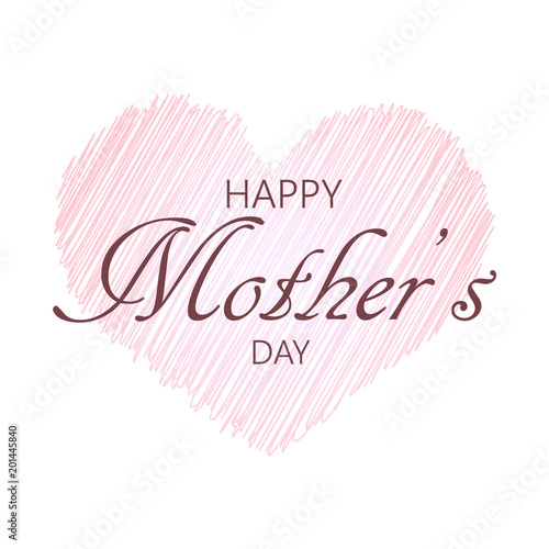 Happy Mother's Day greeting card design. Vector illustration