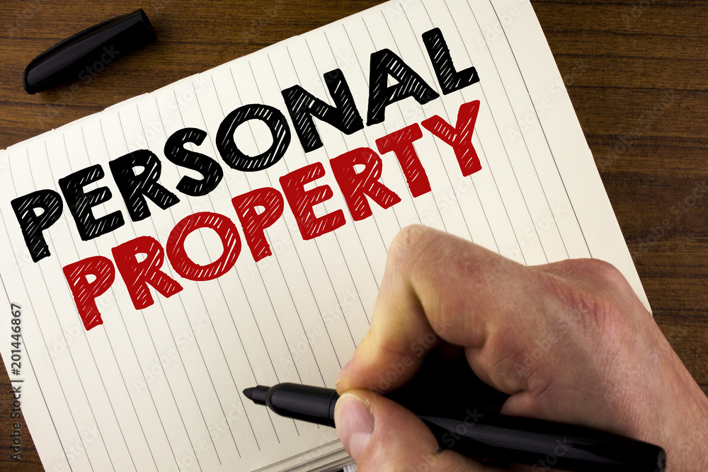 Conceptual hand writing showing Personal Property. Business photo showcasing Belongings possessions assets private individual owner written by Man on Notebook Book on Wooden background Marker. Conceptual hand writing showing Personal Property. Business photo showcasing Belongings possessions assets private individual owner written by Man on Notebook Book on Wooden background Marker.