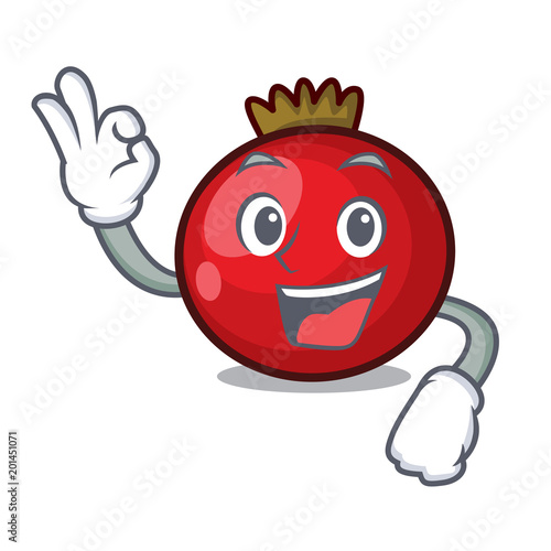 Okay red currant character cartoon