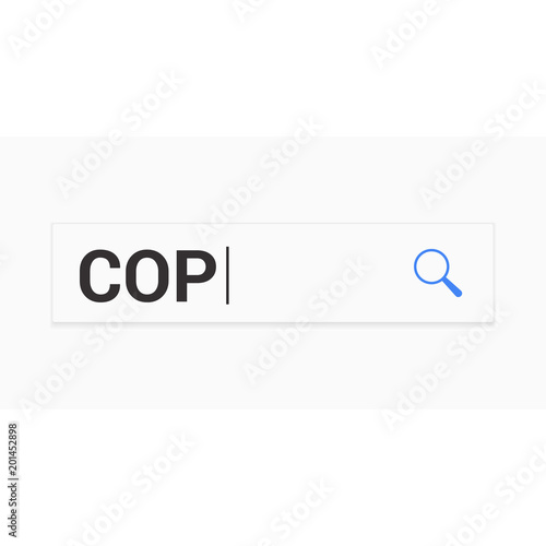 Law Concept: Magnifying Optical Glass With Words Cop