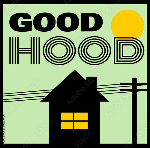 good hood design with home at night