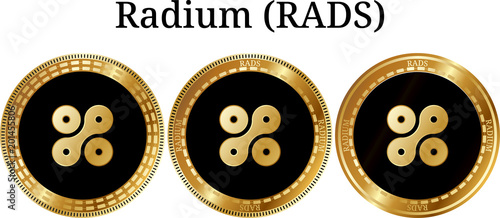 Set of physical golden coin Radium (RADS)