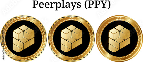 Set of physical golden coin Peerplays (PPY)