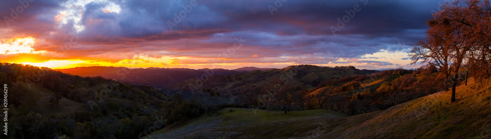 Sunset Nature Panorama