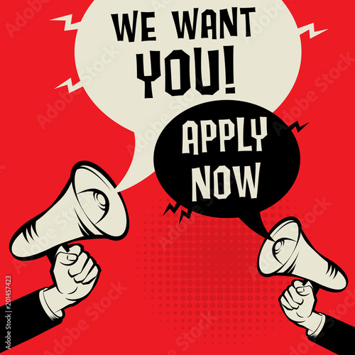 We Want You - Apply Now