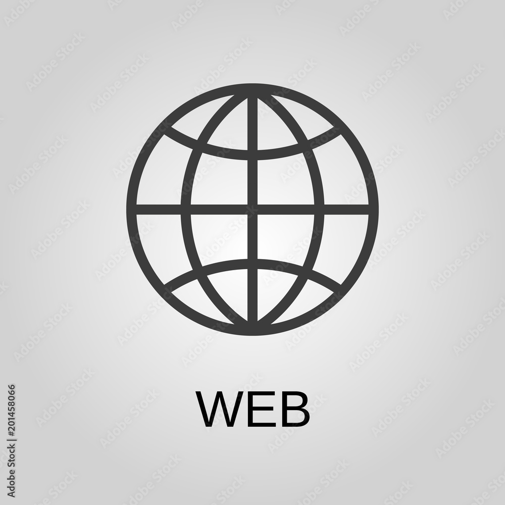 Web icon. Web symbol. Flat design. Stock - Vector illustration Web icon. Web symbol. Flat design. Stock - Vector illustration