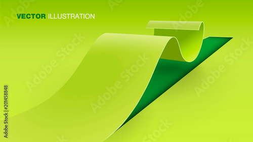 3d wavy strip cut from the floor. Vector background. Use this, for example, as the background for the landing page.