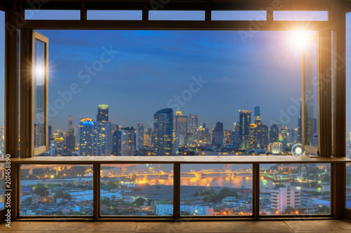 Photography Cafe with city view.