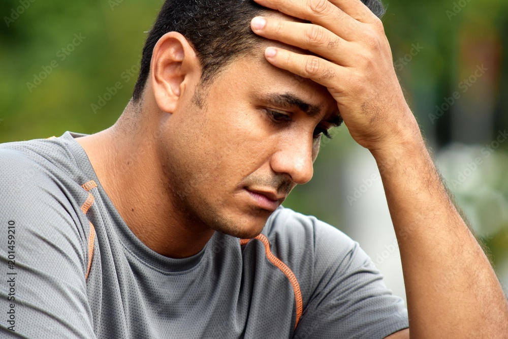 Unhappy Male Athlete