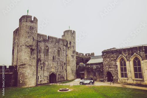 caerphilly castle wales  photo