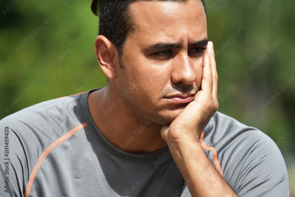 Athletic Man And Worry Athletic Man And Worry