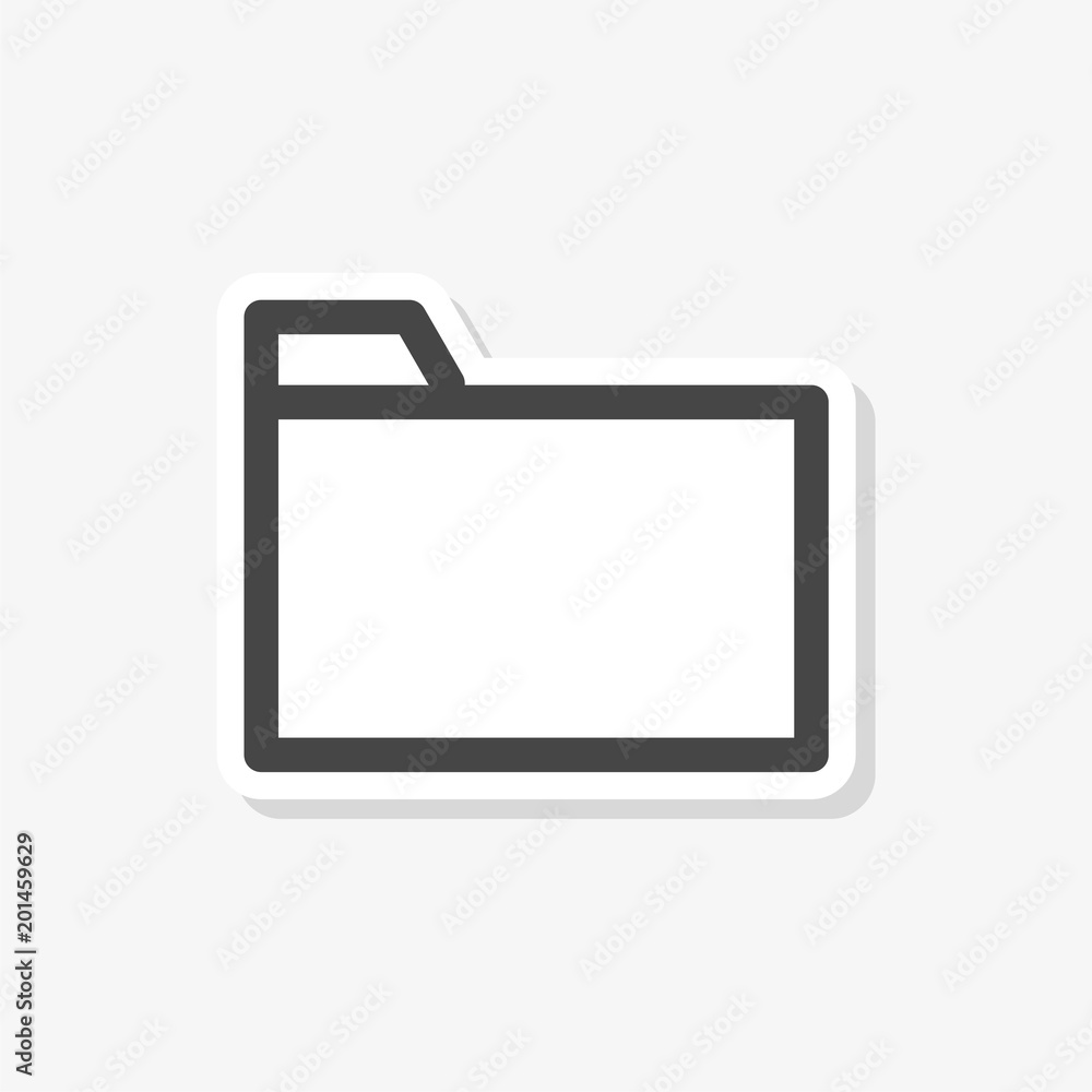 File sticker, Folder icon, simple vector icon File sticker, Folder icon, simple vector icon