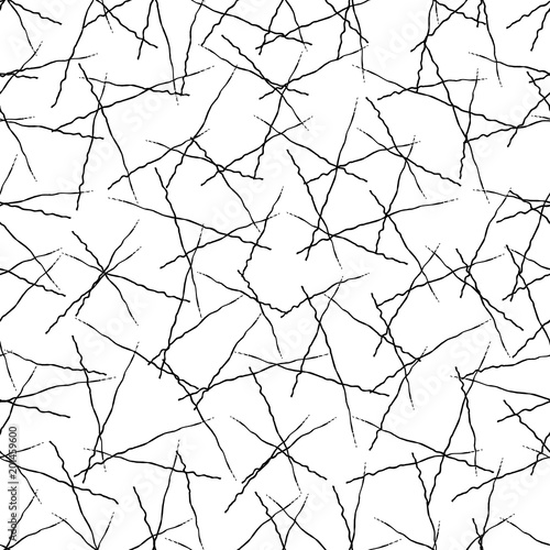 Vector grunge seamless texture of hand-drawn intersecting trembling lines.