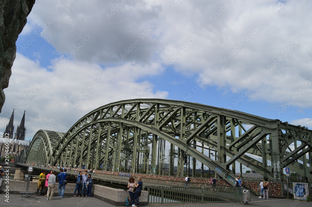 Fototapeta premium Cologne bridge - panorama