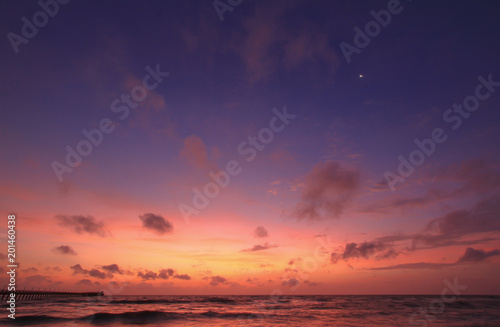 Beautiful sky at twilight time