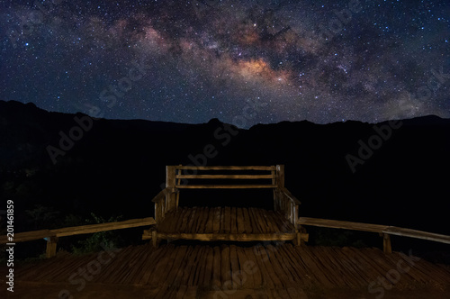 View point with Milky Way Galaxy.