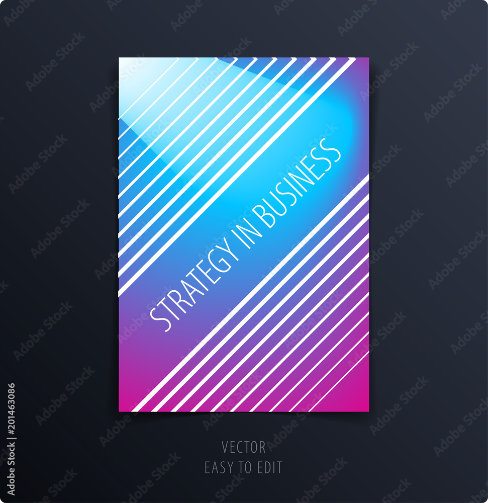 Fototapeta premium Abstract colourful graphic design of brochure in fluid liquid style with blurred smooth background.
