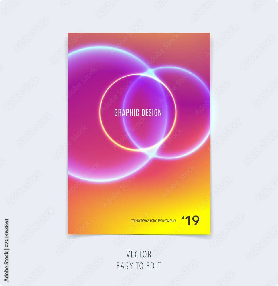 Naklejka premium Abstract colourful poster graphic design of brochure in fluid liquid style with blurred smooth background.