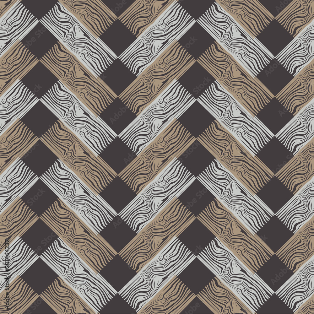 Seamless geometric pattern. Brown floor with wooden texture. Scribble texture. Textile rapport. Seamless geometric pattern. Brown floor with wooden texture. Scribble texture. Textile rapport.