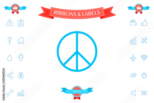 Peace sign icon