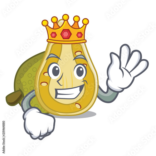 King jackfruit mascot cartoon style