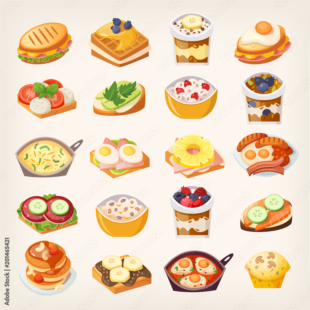 Quick to cook classic breakfast meals menu. Quick to cook classic breakfast meals menu.