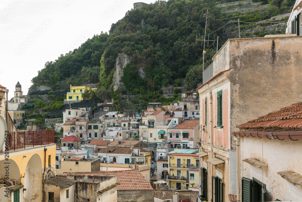The beautiful view of  Amalfi, Italy.