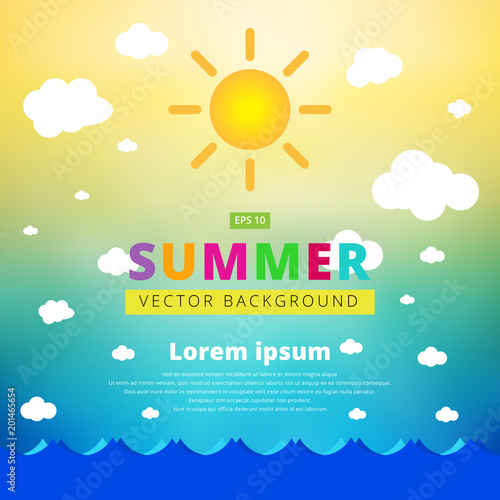 Summer blurred background w...