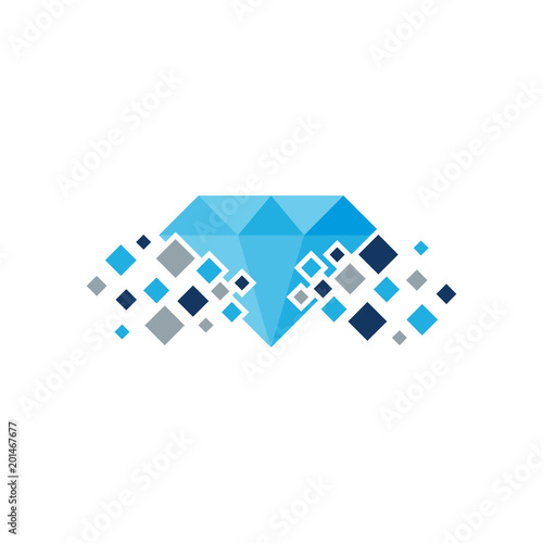 Diamond Pixel Logo Icon Design