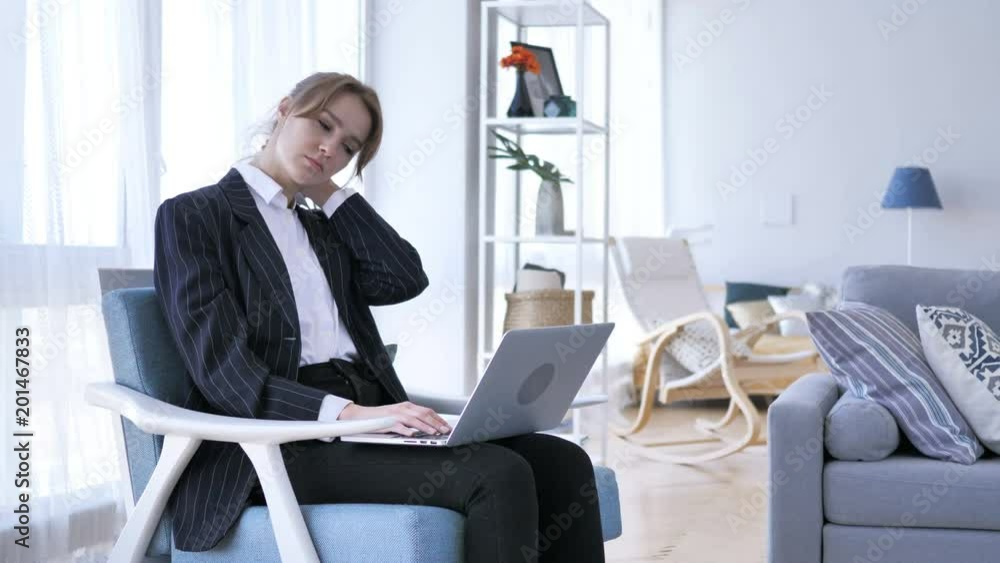 Sleeping Tired Young Woman on Sofa at Home Sleeping Tired Young Woman on Sofa at Home