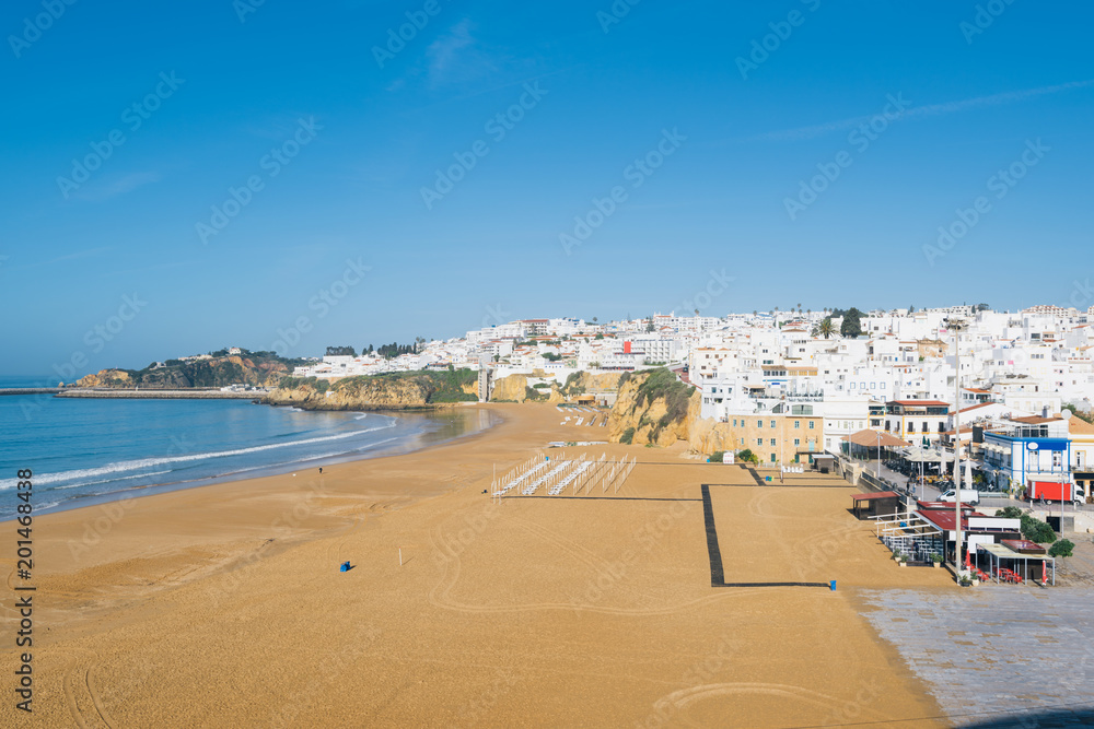 Panoramic, view of the Old Town of Albufeira City in Algarve, Portugal. 