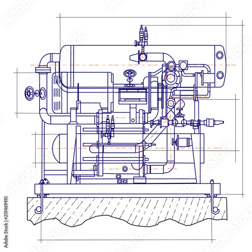 free drawing of the refrigerator unit. chiller unit